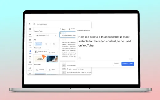 Use Visla’s AI Video Agent to create structured videos from prompts, scripts, documents, webpages, and other source materials.